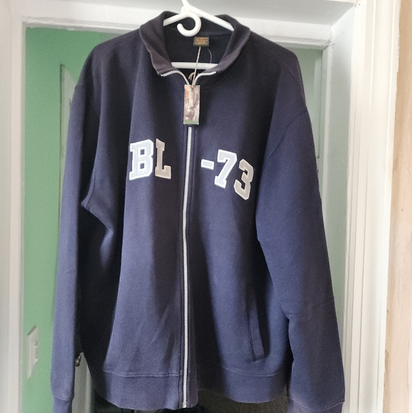 Timberland men's blue hoodie with label in front. - Picture 7 of 8